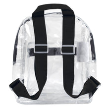 Load image into Gallery viewer, Mini 12 Inch Clear Backpack - Black
