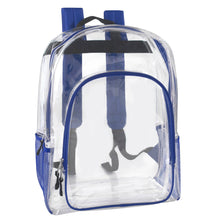 Load image into Gallery viewer, Wholesale Deluxe 17 Inch Clear Backpack With Side Pockets
