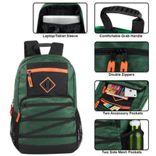 Load image into Gallery viewer, Wholesale Double Zippered Bungee Backpacks With Laptop Section - Boys
