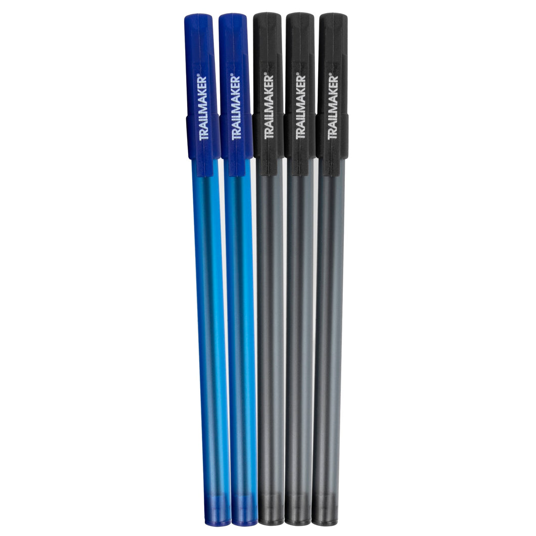 Bulk 5-Pack Classic Ballpoint Pens - 2 Colors