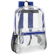 Load image into Gallery viewer, Classic 17 Inch Clear Backpack - 5 Colors
