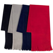 Load image into Gallery viewer, Wholesale Adult Fleece Scarves 60&quot; x 8&quot; With Fringe - Assorted Colors
