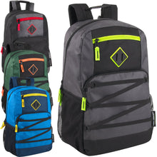 Load image into Gallery viewer, Wholesale Double Zippered Bungee Backpacks With Laptop Section - Boys
