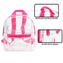 Load image into Gallery viewer, Mini 12 Inch Clear Backpack - Pink
