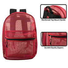 Load image into Gallery viewer, Bulk Premium 17&quot; Mesh Backpack - 5 Assorted Colors
