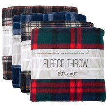 Load image into Gallery viewer, Wholesale Plaid Fleece Blankets 50&quot; x 60&quot;
