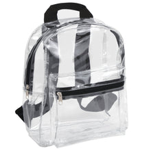 Load image into Gallery viewer, Mini 12 Inch Clear Backpack - Black
