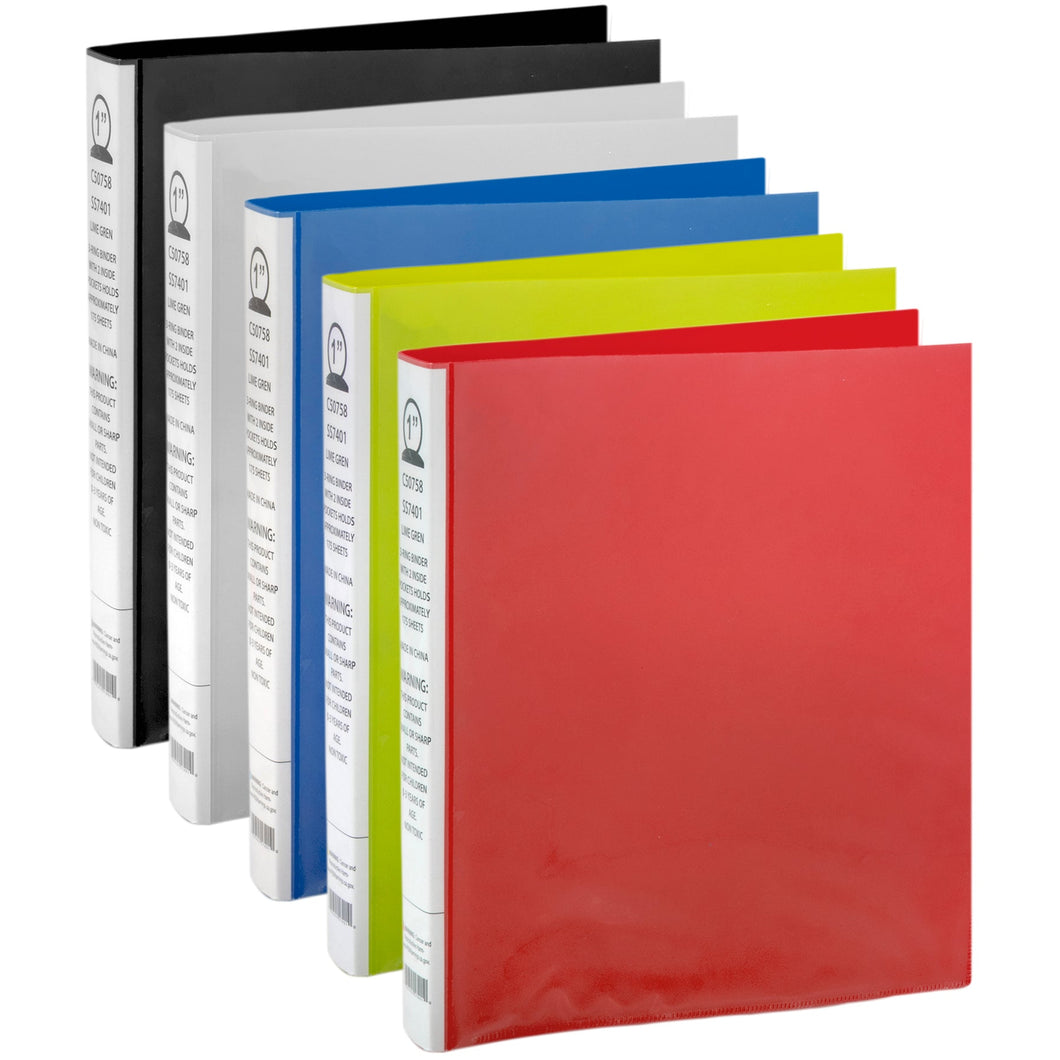 Wholesale 1 Inch Flexible Binder - Assorted Colors