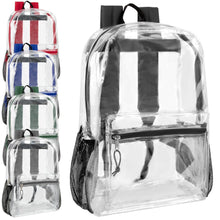 Load image into Gallery viewer, Classic 17 Inch Clear Backpack - 5 Colors
