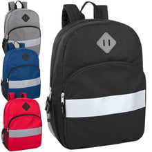 Load image into Gallery viewer, Wholesale Safety Reflective 17 Inch Backpack With Side Pocket
