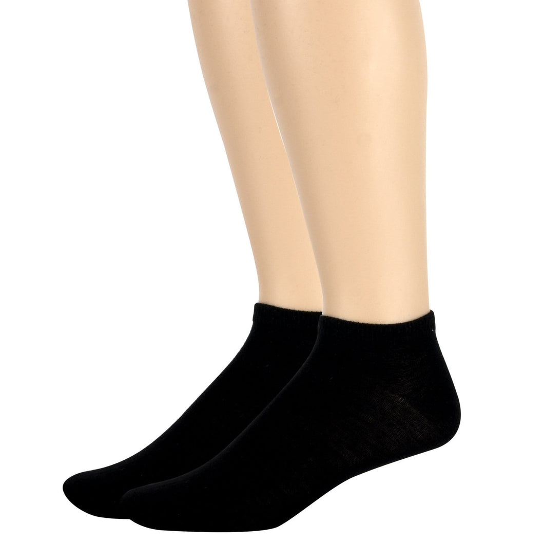 Wholesale Women's Solid Ankle Socks - Black