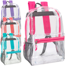 Load image into Gallery viewer, Classic 17 Inch Clear Backpack - Girls Assortment
