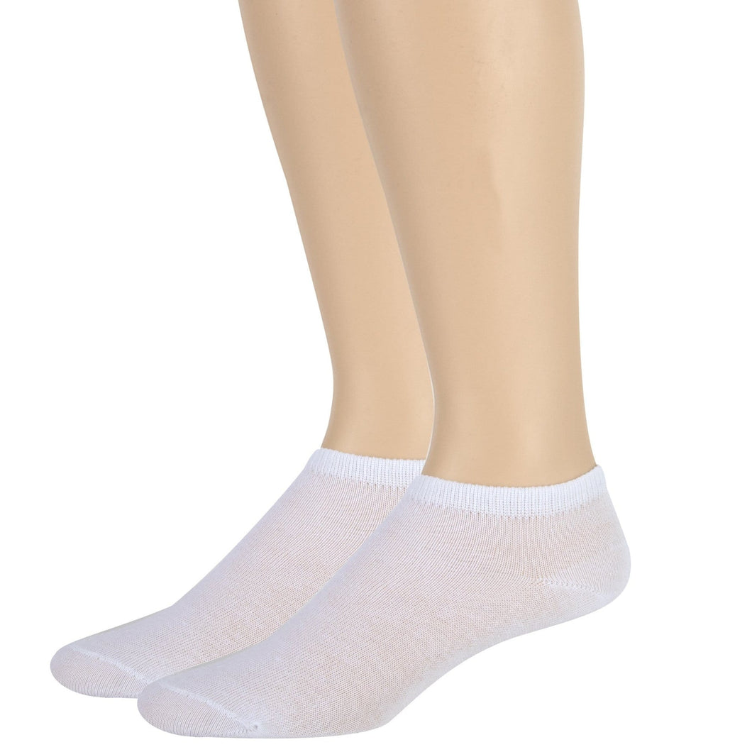 Wholesale Women's Solid Ankle Socks - White