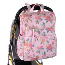 Load image into Gallery viewer, Wholesale Baby Essentials Wide Opening Diaper Backpack -  Pink Floral
