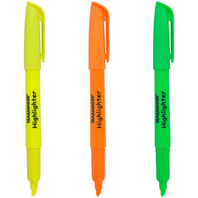 Load image into Gallery viewer, Multicolor Highlighter Pens 3-Pack
