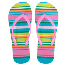 Load image into Gallery viewer, Women&#39;s Striped Flip Flops - Assorted Colors
