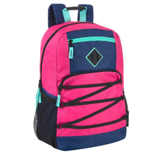 Load image into Gallery viewer, Wholesale Double Zippered Bungee Backpacks With Laptop Section - Girls
