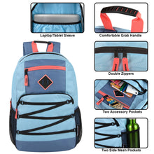 Load image into Gallery viewer, Wholesale Double Zippered Bungee Backpacks With Laptop Section - Girls
