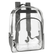 Load image into Gallery viewer, Wholesale Deluxe 17 Inch Clear Backpack With Side Pockets
