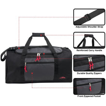 Load image into Gallery viewer, Wholesale 24 Inch Double Zip Pocket Duffle Bag - 3 Assorted Colors
