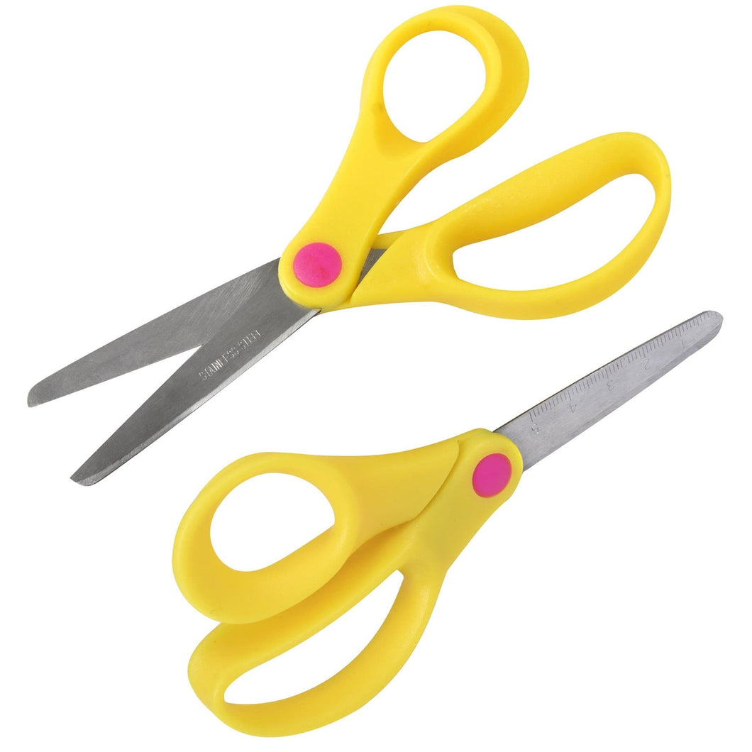 Bulk 5-Inch Kids Safety Scissors with Contoured Easy Grip Handle