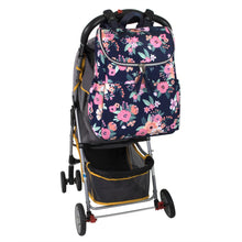 Load image into Gallery viewer, Wholesale Baby Essentials Wide Opening Diaper Backpack -  Navy Floral
