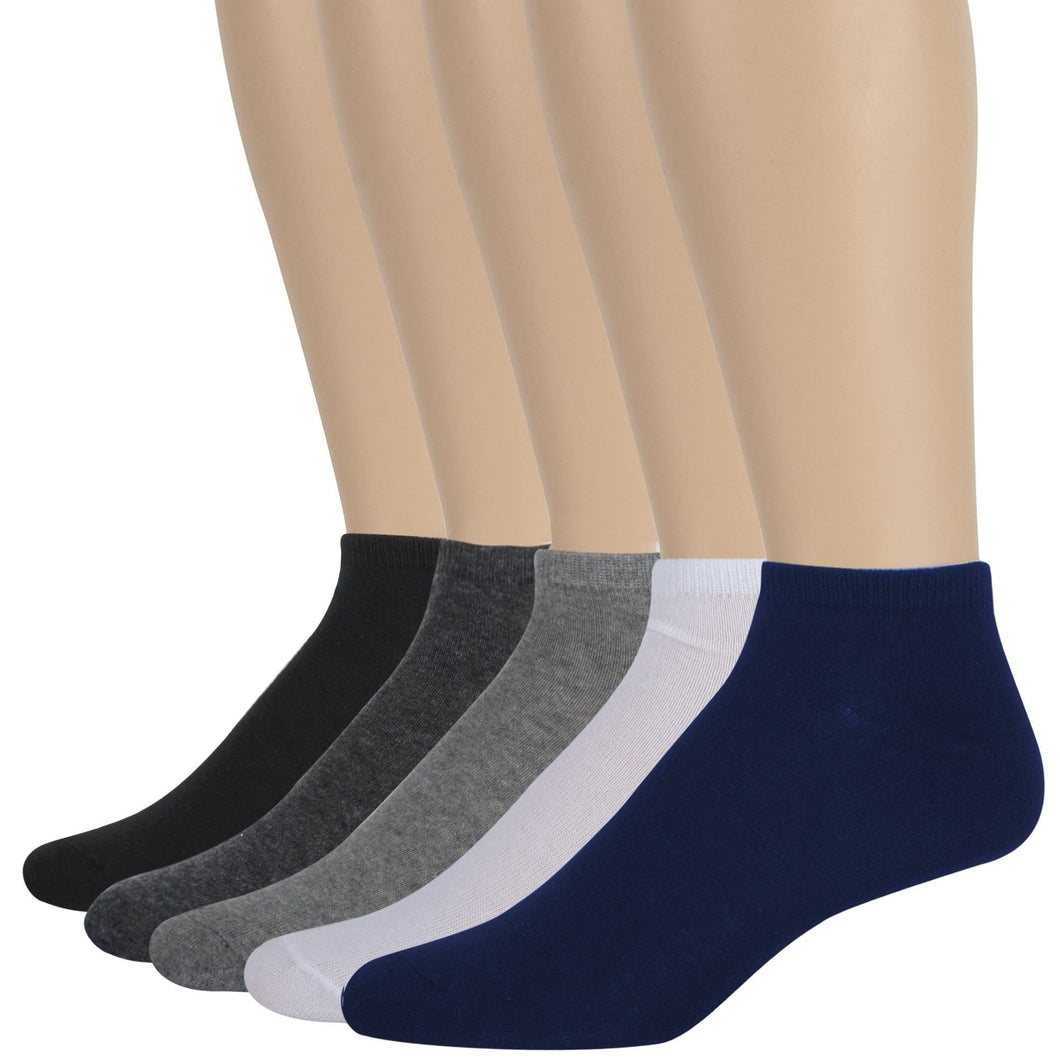 Wholesale Men's Solid Ankle Socks - 5 Colors