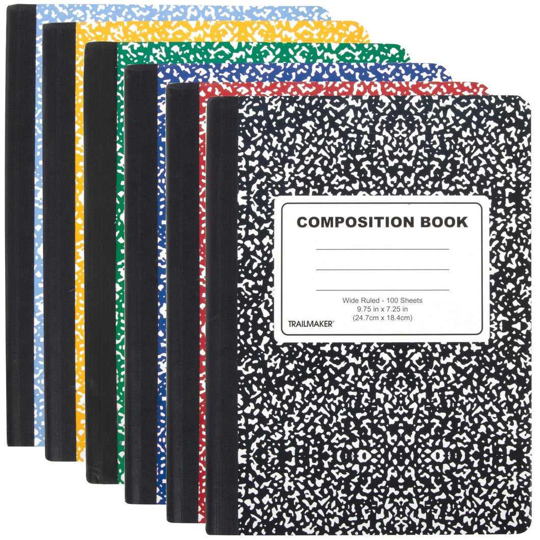 Composition Book - 100 Sheets - Wide Ruled - Assorted Colors