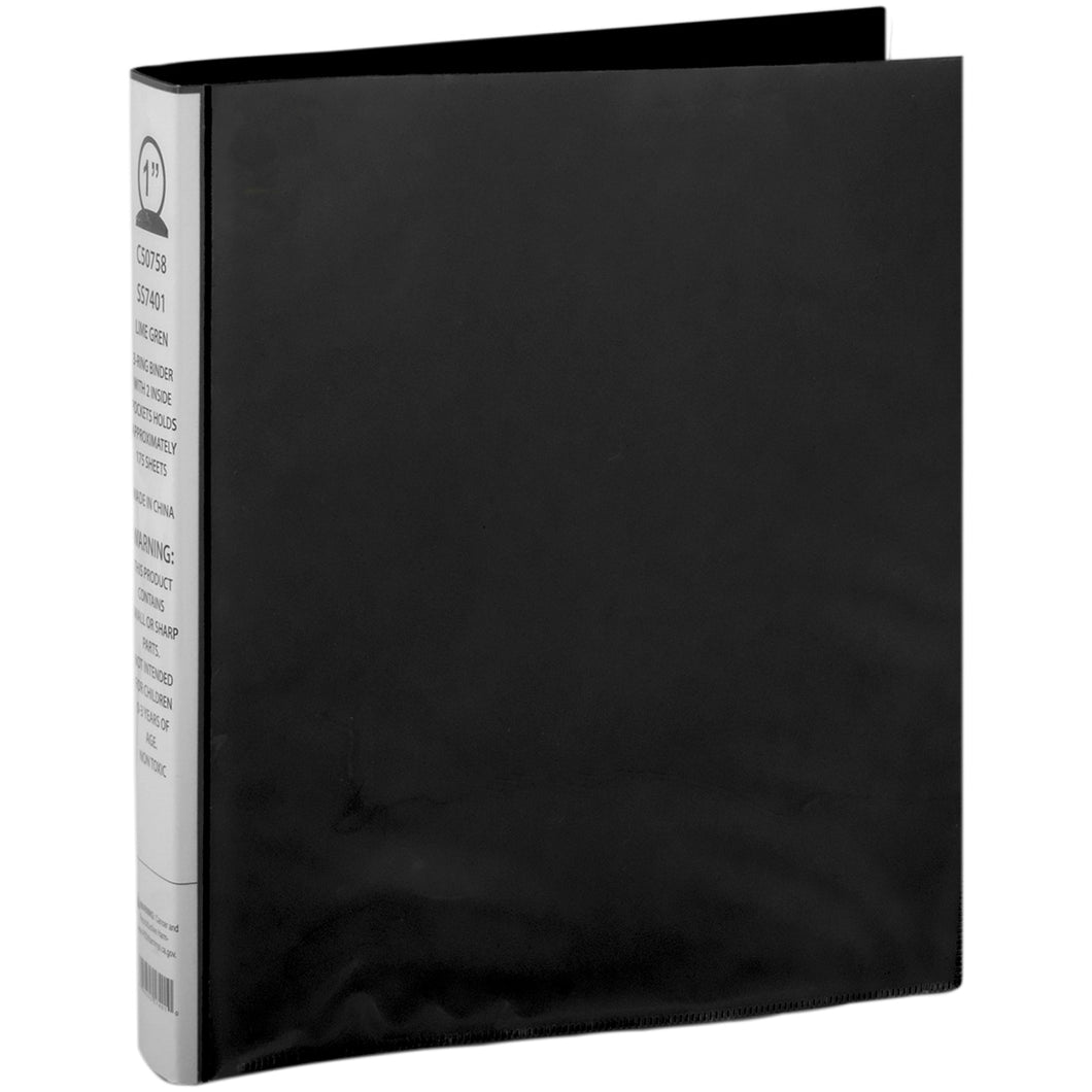 Wholesale 1 Inch Flexible Binder - Black