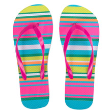 Load image into Gallery viewer, Women&#39;s Striped Flip Flops - Assorted Colors
