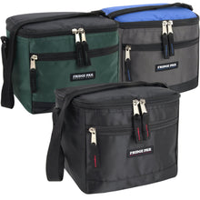 Load image into Gallery viewer, Wholesale Fridge Pak 6 Can Cooler Bag With Front Zippered Pocket
