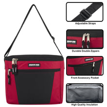 Load image into Gallery viewer, Wholesale Fridge Pak 12 Can Cooler Bag With Front Zippered Pocket
