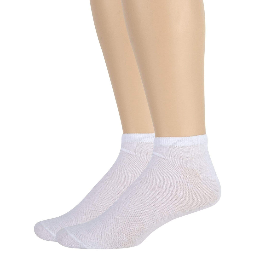 Wholesale Men's Solid Ankle Socks - White